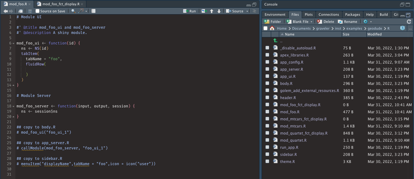 Builds standardized, modular shiny dashboard ready for dockerisation ...